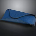 Fashionable Blue Leather Eyeglass Case With Textured Surface For Daily Use