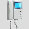 White Home Telephone With Screen Handset And Buttons Daily Use Appliance