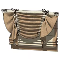 Elegant Roman Blinds With Pleated Linen Fabric And Decorative Bow Ties