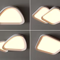 Ceiling lamp triangular ceiling lamp square geometric combination bedroom living room children simple ceiling lamp 3d model