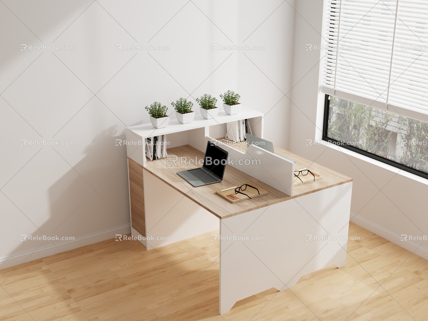 Desk Staff Desk 3d model