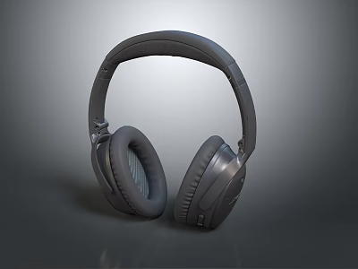 Ergonomic Over Ear Headphones With Modern Design And Plush Ear Pads 3d model