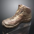 Golden Hiking Boots With Sturdy Design Lace Up Closure And Anti Slip Rubber Sole