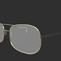 Stylish Sunglasses With Gold Frame And Square Lenses Modern Design