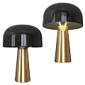 Modern Table Lamp With Black Shade And Gold Base For Elegant Interior Design 3d model