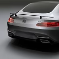 Silver Sports Coupe With Sleek Aerodynamic Design And Black Alloy Wheels 3d model