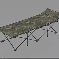 Portable Camouflage Folding Bed With Sturdy Metal Frame For Outdoor Camping Use