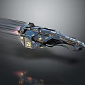 Futuristic Spaceship With Number 25 Speeding Through Dark Background With Streamlined Design And Glowing Details