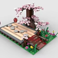 LEGO Toy Building Blocks Garden Park Cherry Tree 3d model