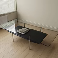 Rectangular glass coffee table 3d model