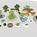 Modern Tree Pool Landscape Tree Pool 3d model
