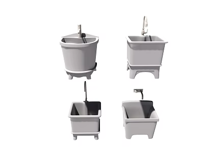 Modern mop pool 3d model