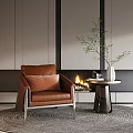 Modern single sofa 3d model