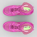 Fashionable Nike Pink High Top Shoes With Stylish Leather Design And Lace Up Detail
