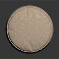 Round Ottoman With Light Pink Woven Texture For Modern Living Room Seating