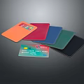 Colorful Card Holder Wallet Set With Credit Card For Decorative