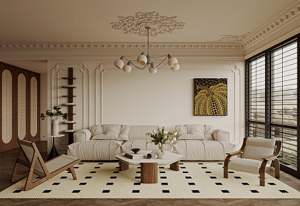 French Living Room 3d model