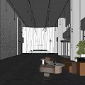 Modern Reception Area Interior Design With Marble Walls Large Windows Sofa And Polished Floors
