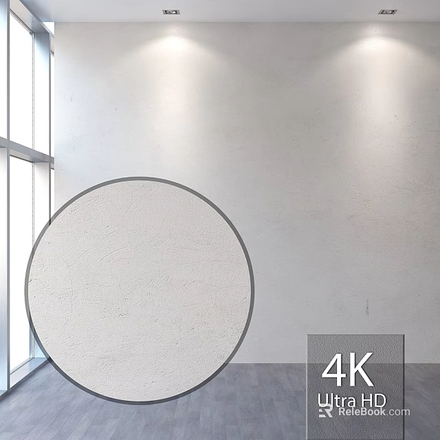 Circular White Component In 4K Indoor Setting With Window And Wall 3d model