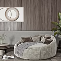 Modern Single Sofa Lazy Sofa 3d model