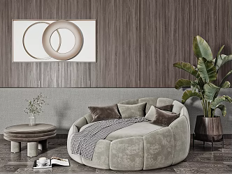 Modern Single Sofa Lazy Sofa 3d model