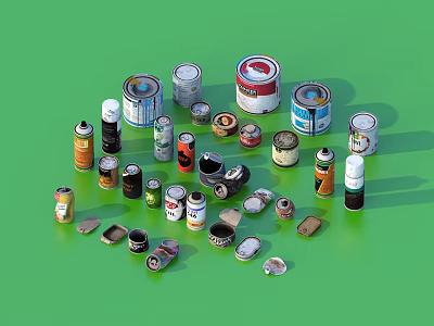 Spray paint cans Self-painting Spray paint spray cans Spray cans 3d model