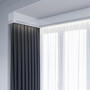 Modern Curtain Box 3d model