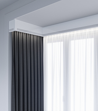 Modern Curtain Box 3d model