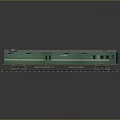Green Train Carriage 3D Model With Gray Roof Windows And Detailed Design