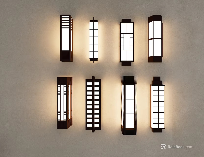 Wall Lamps With Different Designs For Modern Home Decor And Ambient Lighting 3d model 