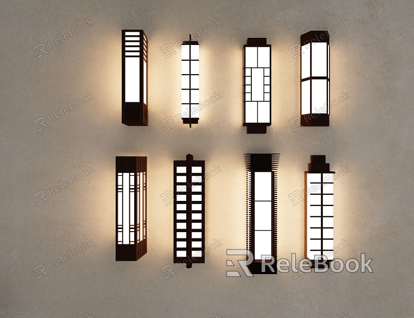 Chinese Wall Lamp New Chinese Wall Lamp Post Lamp Landscape Lamp model