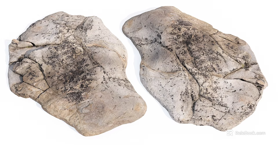 Natural Stone And Wood With Rustic Texture And Gray Surface Details 3d model