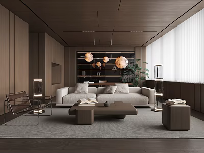 modern living room 3d model