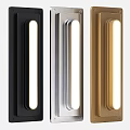 Sleek Modern Illuminated Door Handles in Black Silver and Gold Finishes with Contemporary Design