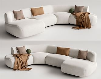 Modern Multiplayer Sofa 3d model