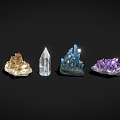 Crystal Quartz Stone Quartz Mineral Gem Mineral Ore 3d model
