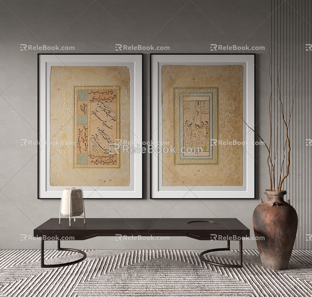 New Chinese Decorative Painting 3d model