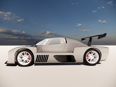 sci-fi super sports car model