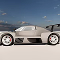sci-fi super sports car 3d model