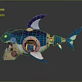 Machine Shark Shark Science Fiction Shark Future Shark Concept Shark Machine Shark Animal Game Animal 3d model