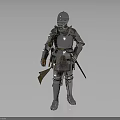 Medieval Knight Armor Shiny Silver Full Body With Detailed Metal Design