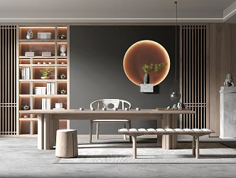 New Chinese Tea Room Study 3d model