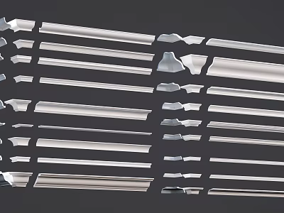 Gypsum Cornice Collection Showcasing Different Styles And Designs For Interior Decoration 3d model