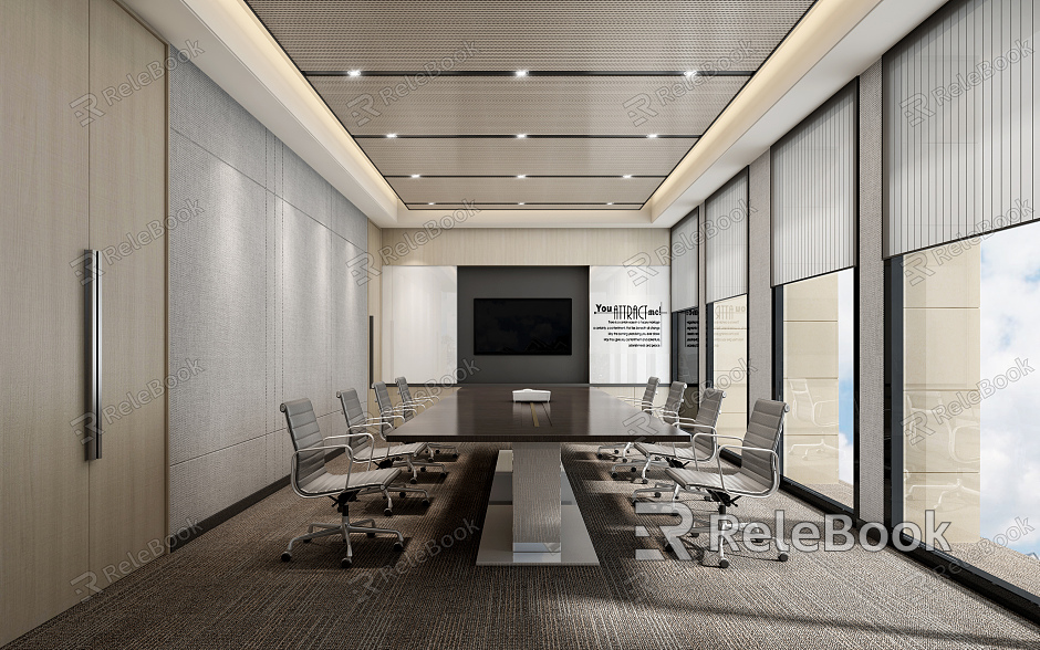 Modern Meeting Room Meeting Table and Chair model