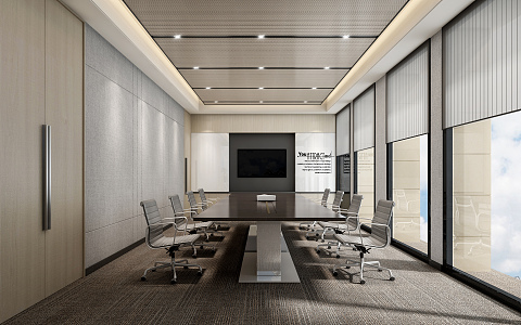 Modern Meeting Room Meeting Table and Chair 3d model