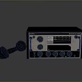 Vintage Weapon Control Panel With Knobs Dials And Black Handset