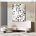 Modern Multiplayer Sofa Casual Sofa 3d model