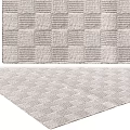 Square Rug With Classic Checkerboard Pattern In Light Beige For Home Interior Decor 3d model