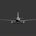 White Aerospace Airplane Model With Red Engines And Black Background Reflection