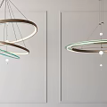 Modern Multiple Circular Ring Chandeliers With LED Lighting Sleek Hanging Design 3d model